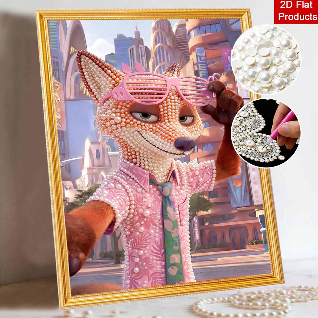 Disney DIY Pearl Painting Zootopia Nickelodeon Decorative Painting Creative Ornaments Friends Gifts Desktop Furnishings Home Decoration