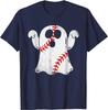 Halloweenský kostým s baseballovým designem Ghost Tričko pro milovníky baseballu pro unisex ženy Krátké Ležérní Bavlna Denní Trička Four Seasons