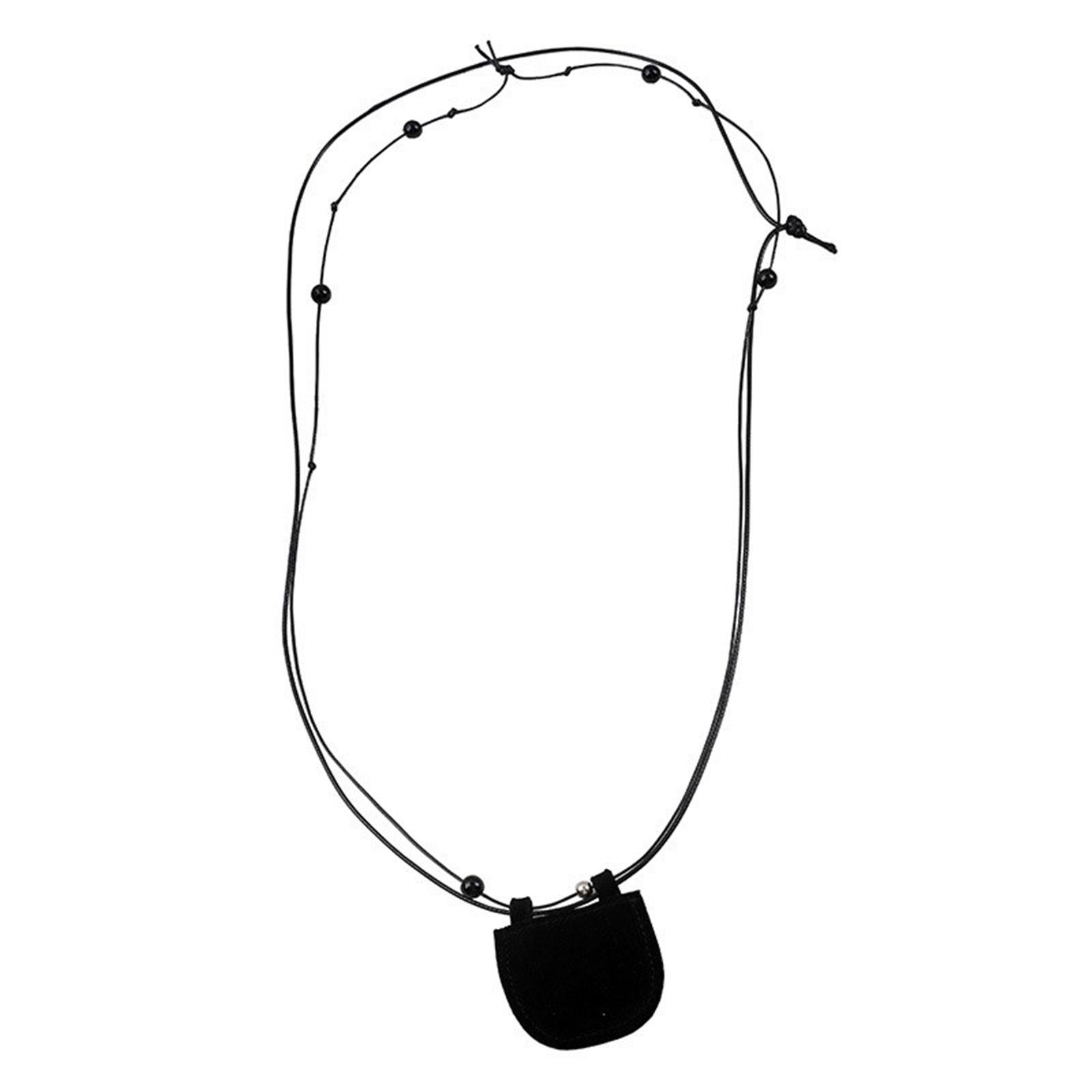 

Fashion Small Crescent Shaped Bag Necklace Stylish Neck Accessory Unique Neck Jewelry Suitable for Stylish Outfits чорний