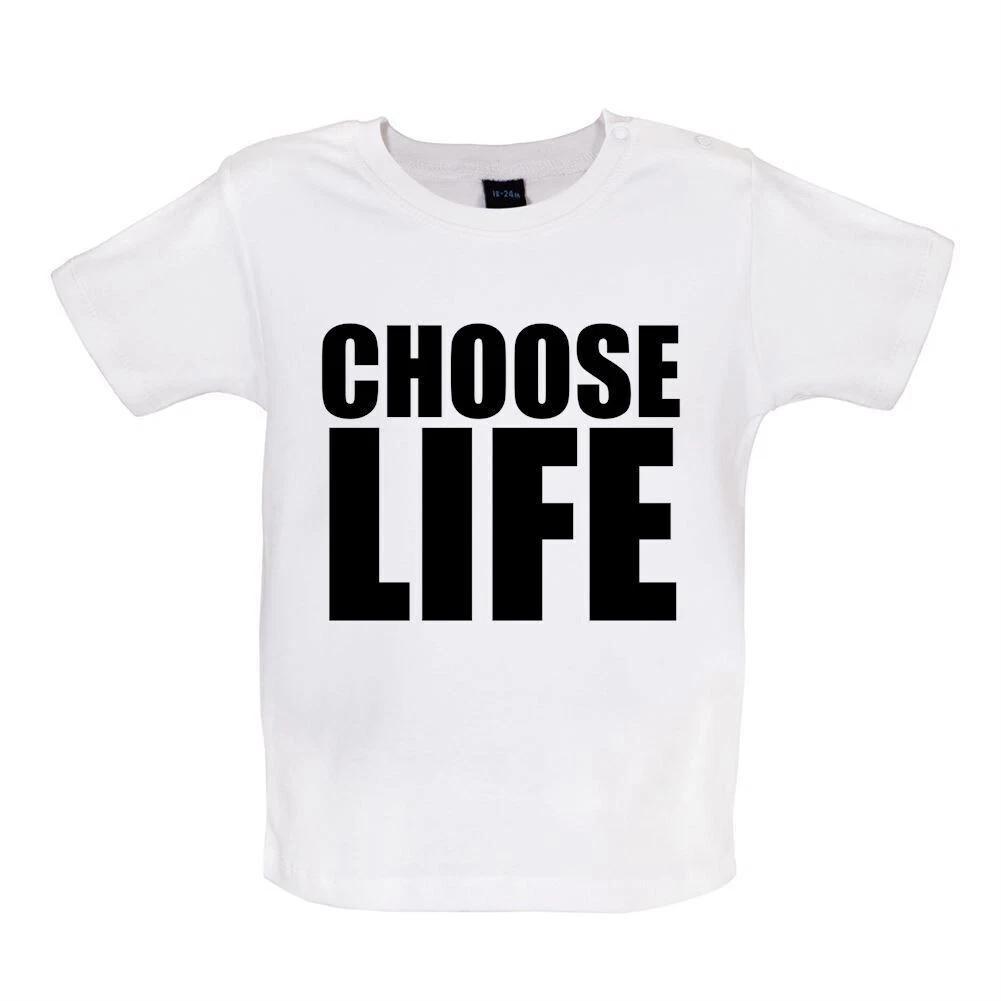 Choose Life - Kids Baby Kids Boys Girls Unisex T-Shirt / Bodysuit - Slogan 80s Retro Costume Wham Decorated 100