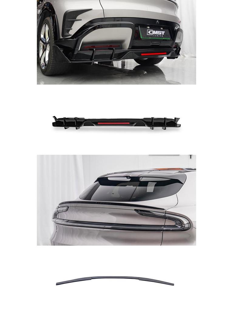 YU7 CMST Style Full Body Kit: Front Lip, Rear Lip, Side Skirts & Tail Wing in Bright Black ABS