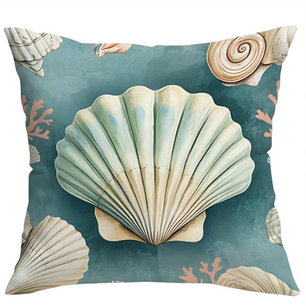 pc Coastal Ocean Throw Pillow Cover D DoubleSide Print Polyester Cushion Case for Home Sofa Car Bedroom Living Room Decor