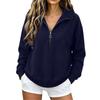 Women's Fashion Long Sleeve Zip Up Neck Sweatshirt Top