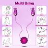 Nipple Toys Rose Sex Toy, Nipple Vibrator with 10 Vibration Modes Adjustable Rechargeable Vibrating Nipple Clamps Adult Toys