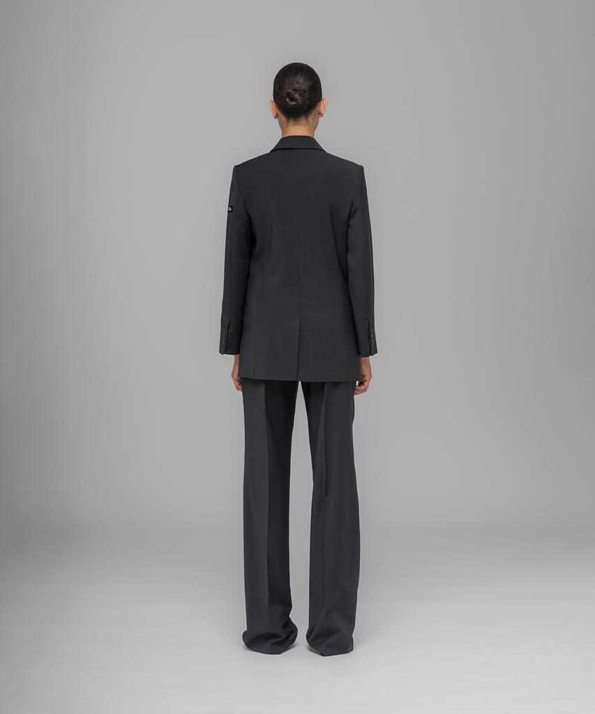 032Ssi (W) Office Attire Loose Cut Suit Trousers Black
