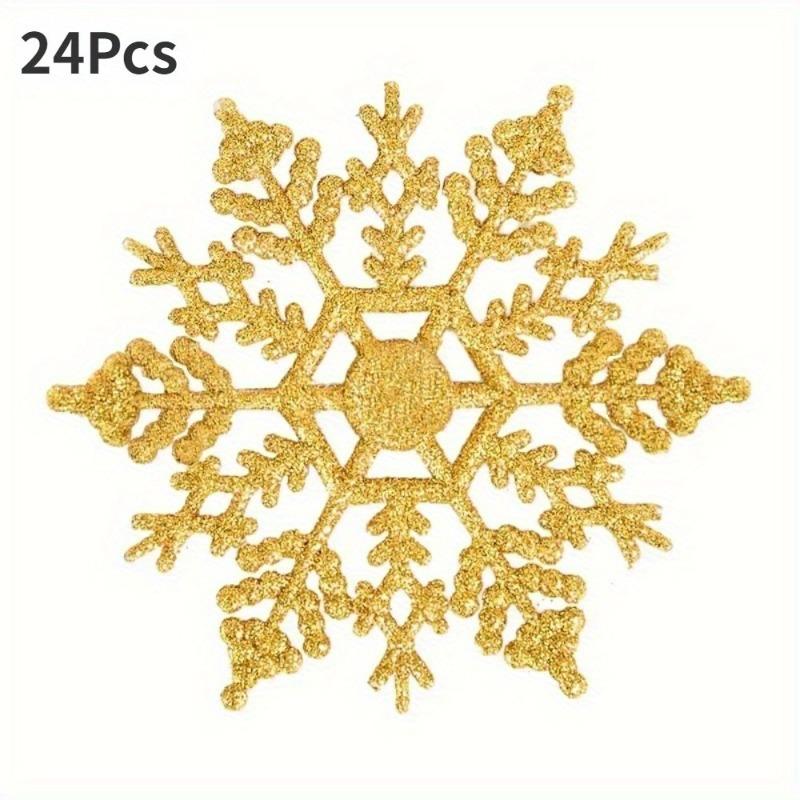 24Pcs/Pack Christmas Tree Decor Snowflake Party Holiday Christmas Ornaments Home Decor(10cm)