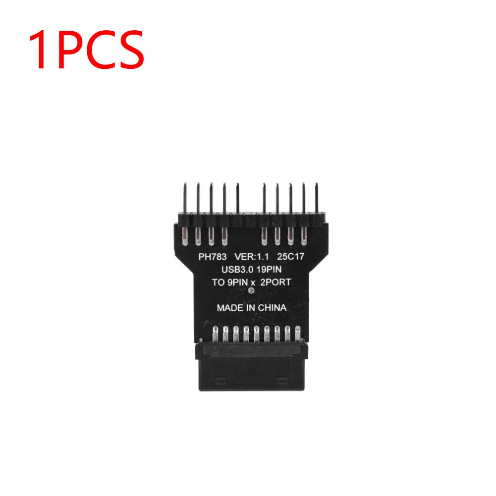 USB 3.0 19PIN To USB 2.0 9PIN Header Splitter Adapter Wear Resist Conversion Adapter for Water Cooling Fan Speed Measurement