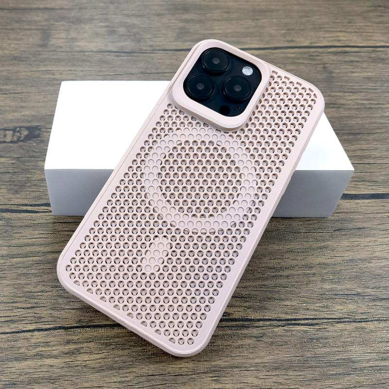Luxury Dissipate Heat Plastic For Magsafe Magnetic Case For 17 16 15 14 13 12 Pro Max 16Pro 15Pro 14Pro Soft Back Cover