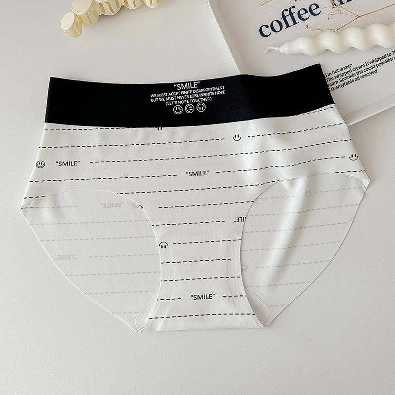 Lenjerie Smiley Femei Chiloți confortabili, respirabili, fără sudură, Slip cu talie mijlocie