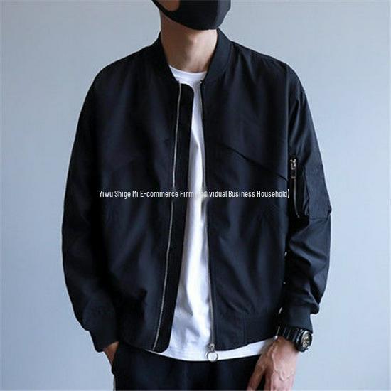 2026 Men's Korean Style Loose Fitting Baseball Jacket, Plus Size Casual Streetwear