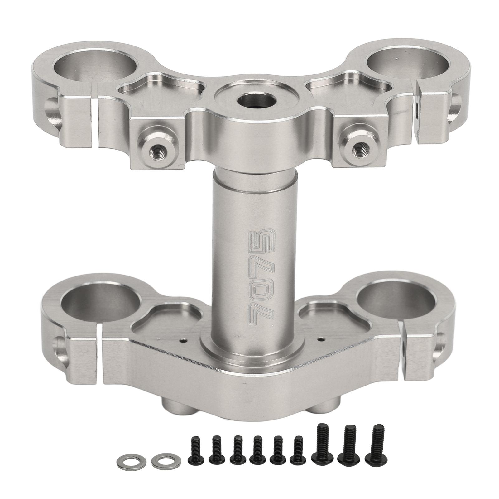 

1 4 Electric Motorcycle Triple Tree Clamp Front Shock Absorber Aluminum Triple Clamp Set for Losi Promoto MX Silver