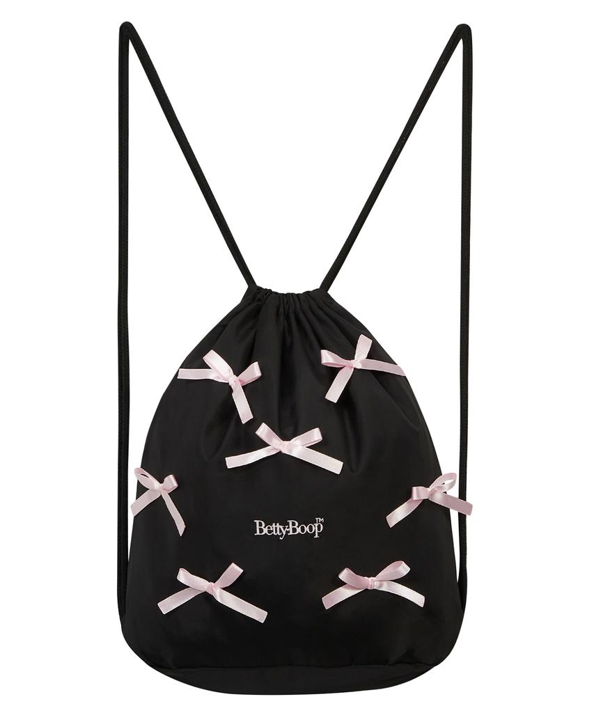 Cnvs Betty Boop Ribbon Nylon Gym Sack_Black