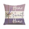 New Spring Purple Lavender Pillow Case Series Linen Print Living Room Sofa Decorative Cushion Pillow