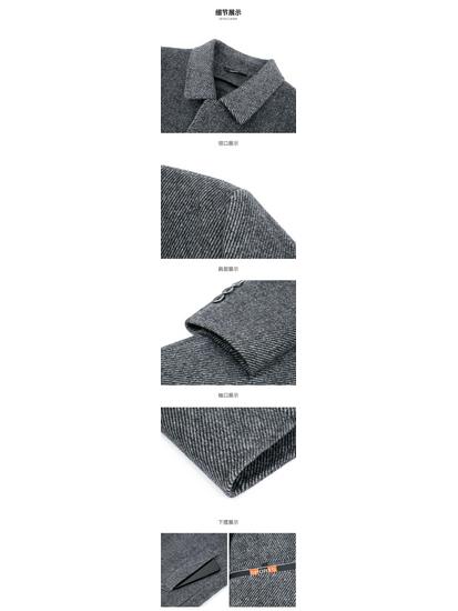 Genuine Brand Men's Mid-Length Woolen Jacket - Autumn/Winter Fashionable Down Liner Coat