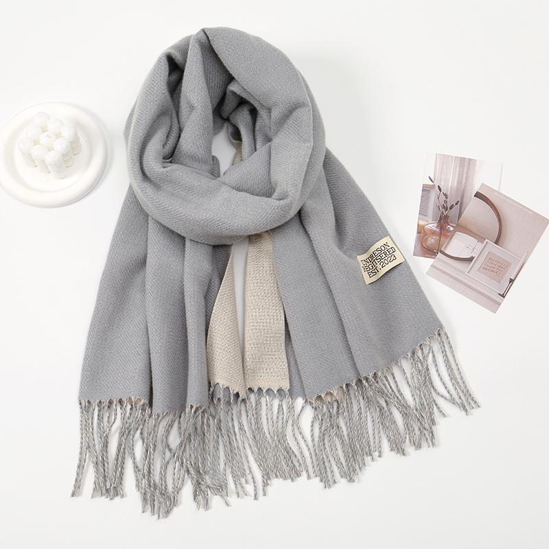 New Winter Cashmere Scarf For Women Long Warm Cashmere Shawl Hijab Wrap Female Solid Pashmina Bandana Head Scarf Bufanda