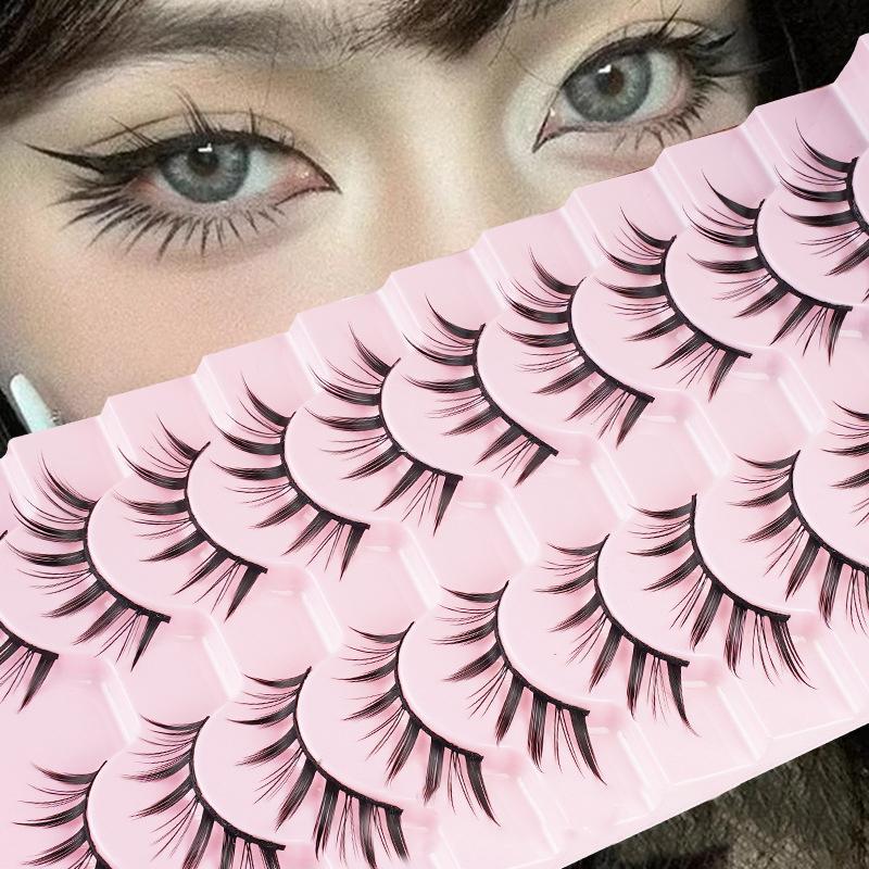 10 Pairs 5 Pairs Of Hard Stem False Eyelashes Mom Feeling Comic Devil False Eyelashes Hard Stem False Eyelashes