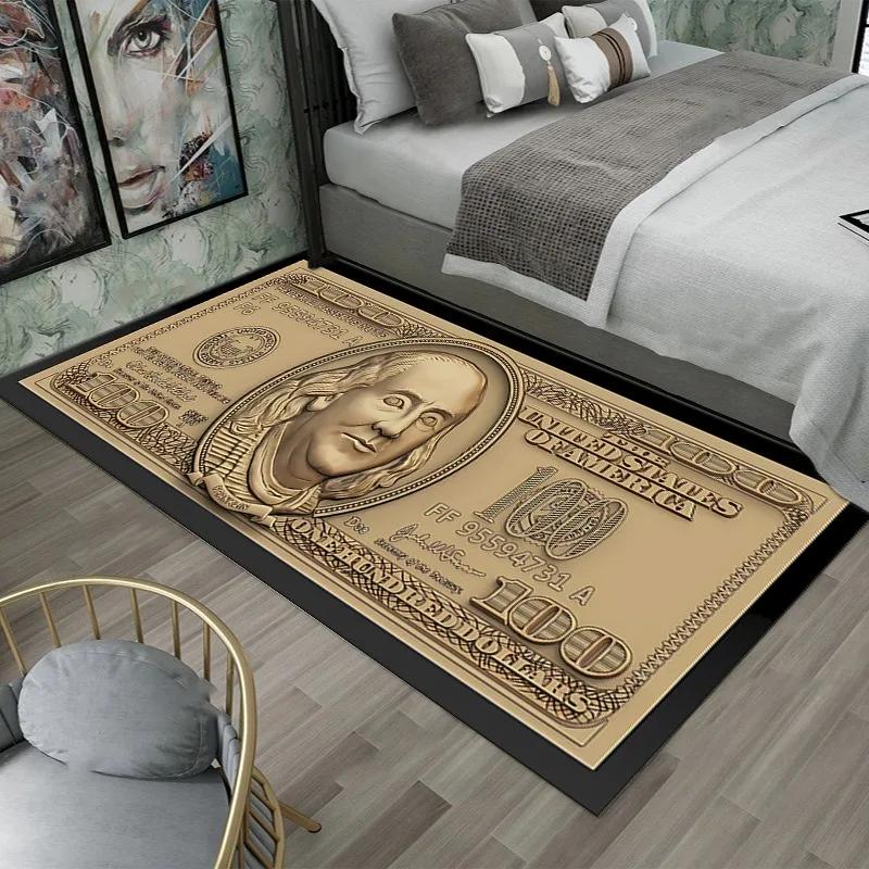 Dollar Muster Heimdekor Teppich Kreative Küche Schlafzimmer Bodenmatte Haushalt Eingangsbereich Fußmatte Toilette Badezimmer Fußteppich