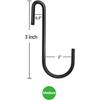 24 Pack 3 inch Heavy Duty S Hooks Pan Pot Holder Rack Hooks Hanging Hangers S Shaped Hooks for Kitchenware Pots Utensils Clothes Bags Towels Plants