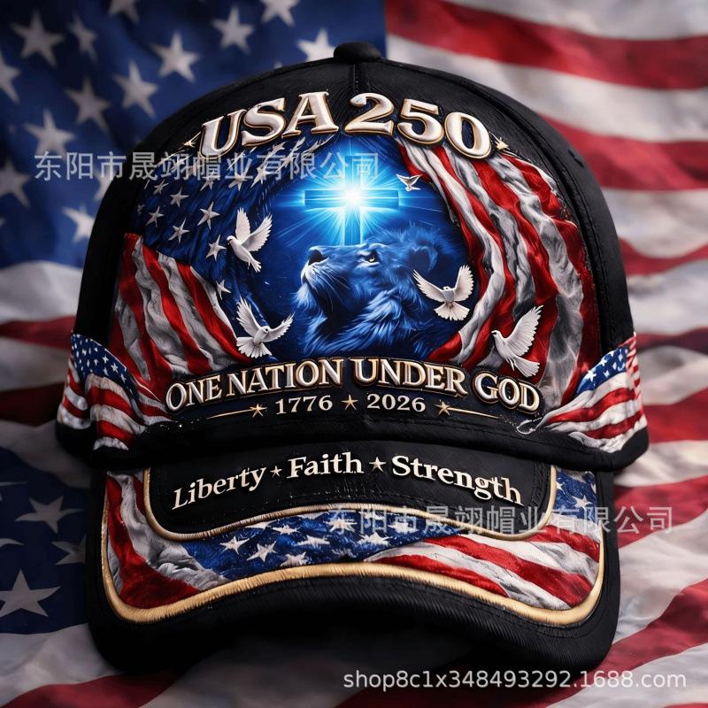 Fashion New American 110th Anniversary Baseball Cap 1D Digital Printing Men's and Women's Shade Cap