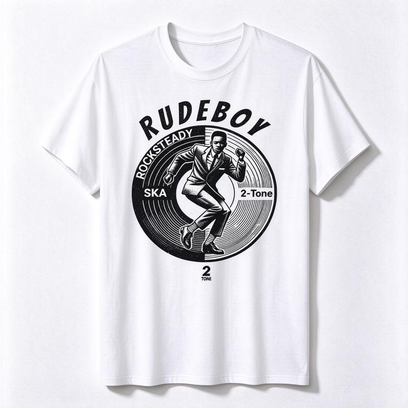 Retro 2 Tone 70s 80s Ska Graphic T Shirt Couple Dancer Checkerboard The Unisex Tee Cotton Casual Street Short Sleeve Y2k Top