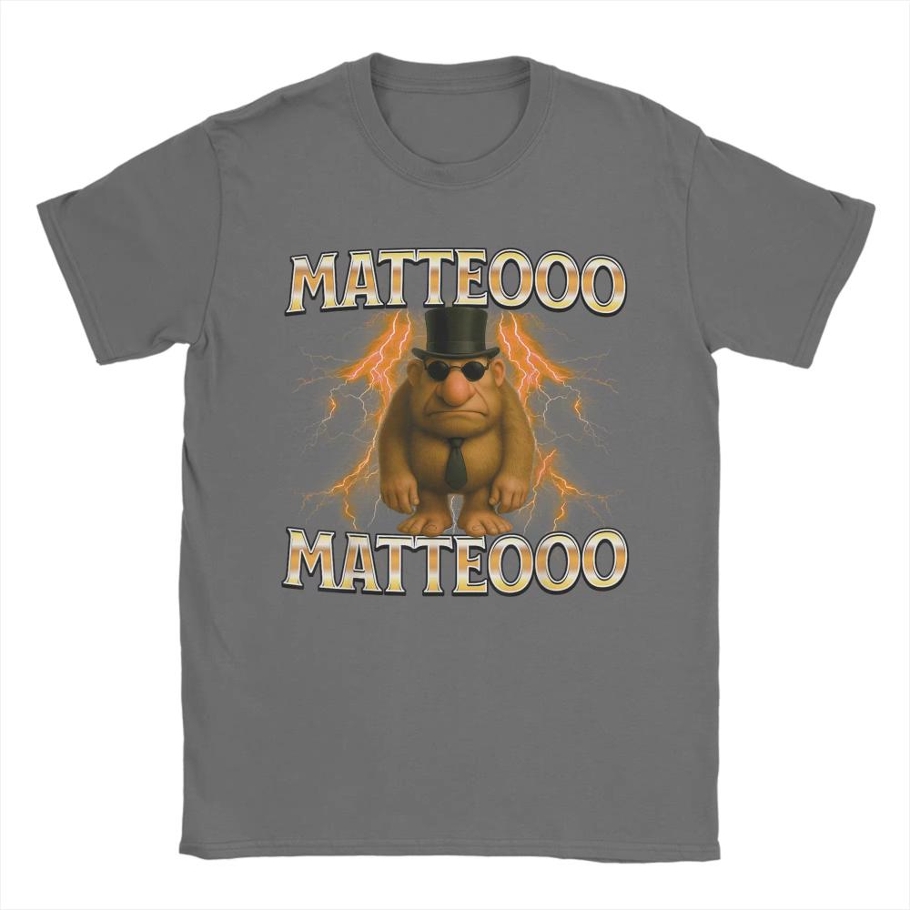 Matteo Matteo Funny Italian Brainrot Meme Men Women T Shirts Casual Tee Shirt Short Sleeve O Neck TShirts Cotton Plus Size Tops