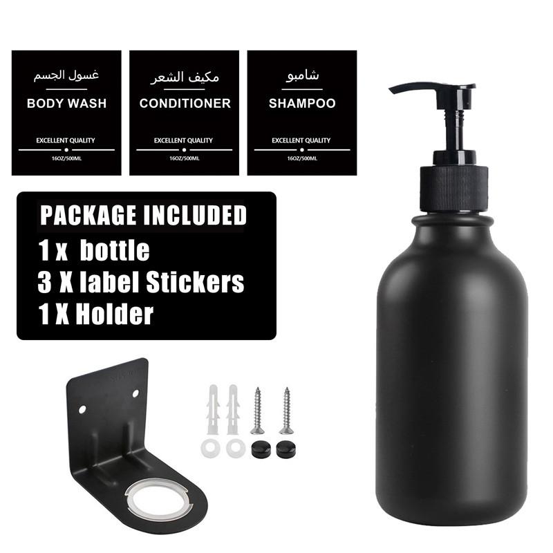 

Диспенсер для ванной комнаты 500 мл, шампунь и кондиционер, мыло для душа, бутылка для лосьона, настенный бамбуковый насос, дозатор для мыла Type 5