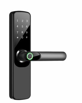 2026 Tuya WiFi/Ttlock Biometric Smart Card Password Key Unlock Storage 100 Fingerprint Capacity Smart Door Lock with Fingerprint (Black,ttlock&Fingerprint+Card+Password+App+Key)