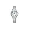 50 Meters Waterproof Solar Quartz Steel Strap 28mm Women's Watch White Dial KS121021