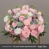 Simulated Silk Floral Arrangement: Round Flower Ball for Aisle, Table, or Wedding Stage Decoration.
