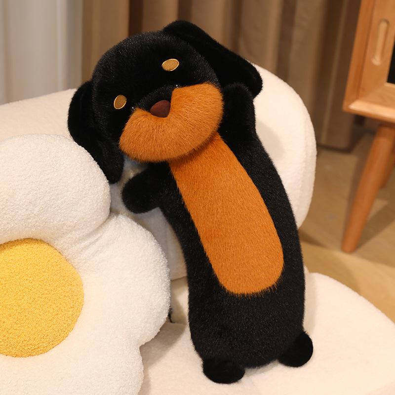 Cartoon Cute Dachshund Long Throw Pillow Plush Toy Doll Puppy Dog Doll Children Soothing Doll