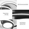 LED Ceiling Light Fixture 4500K Modern Black Square Close to Ceiling Lamp for Bathroom Bedroom Kitchen Balcony Stair Hallway Lighting