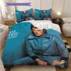 Musician and actor Johnny Hallyday bedding, duvet cover, pillowcase, home decoration, birthday gift (1 * duvet cover+2 * pillowcase, coreless)