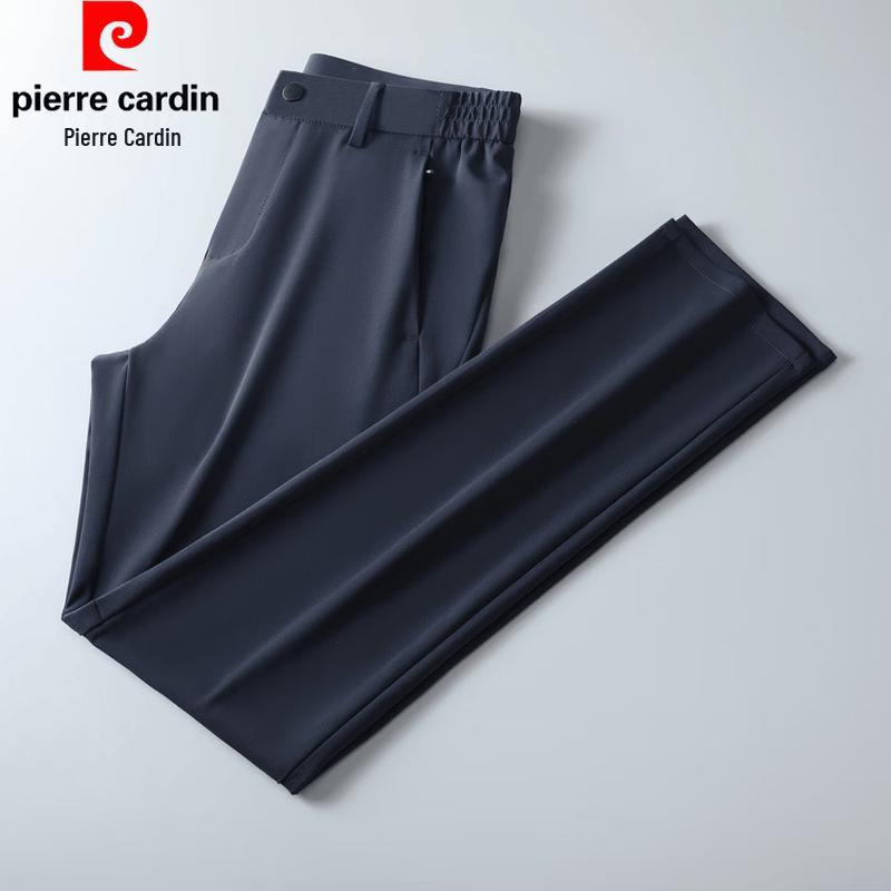 Pierre Cardin Men's Summer Ice Silk Straight-Leg Casual Business Pants