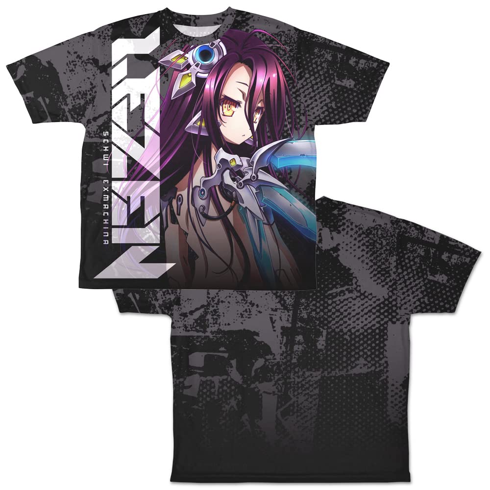2D Cospa No Game No Life Zero Shuvi Double Sided Full Graphic BLACK M Size Made of Polyester T-shirt Ver.4.0