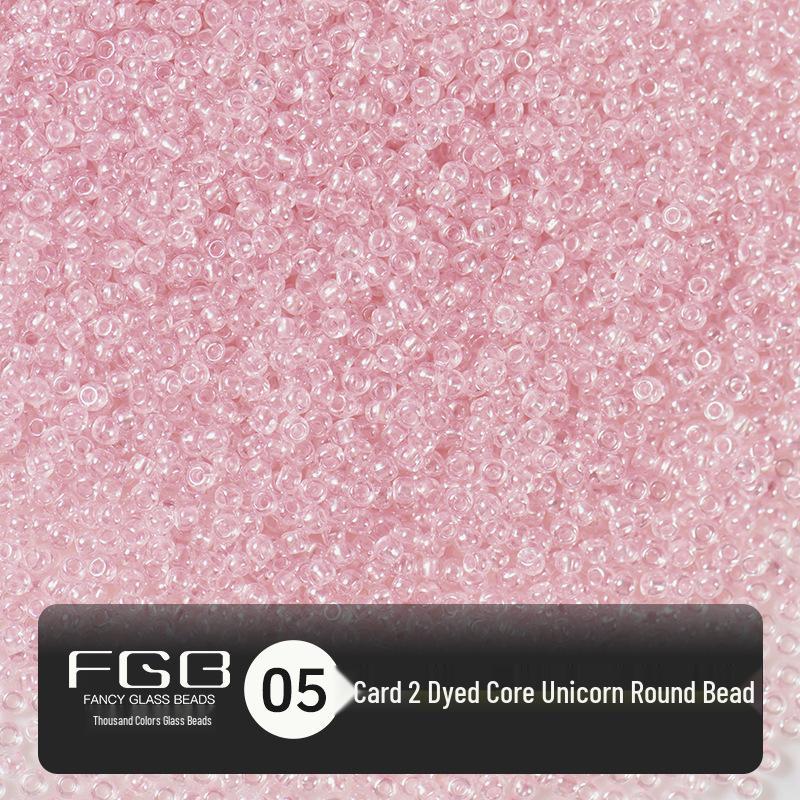 Thousand Color Unicorn Heart Glazed 2mm Round Glass Seed Beads for DIY Jewelry Accessories