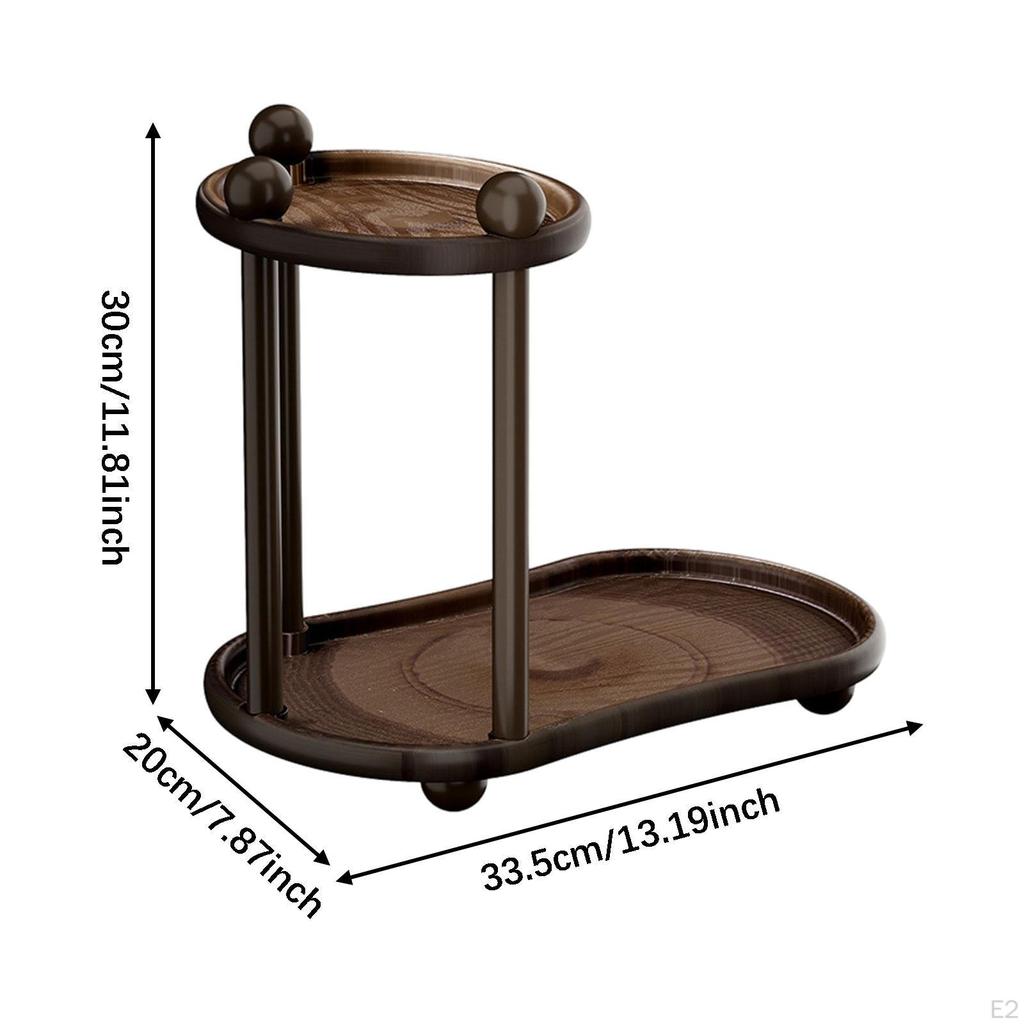 2 Tiers Countertop Organizer Cosmetics Storage Display Rack,Vanity Tray,Makeup for Dresser