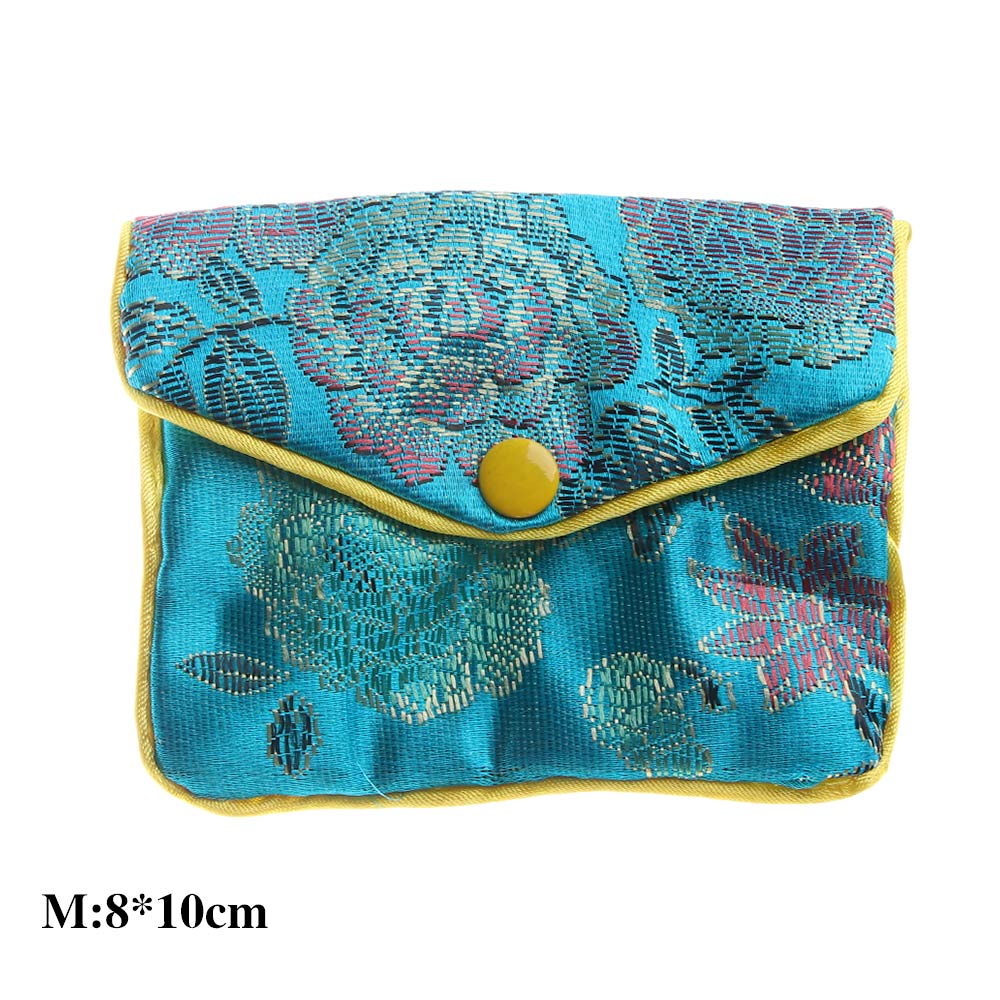 Purse Beads Container Snap Coin Purse Buckle Chinese Brocade Zipper Jewelery Bag Jewelery Storage Wallet Handbags