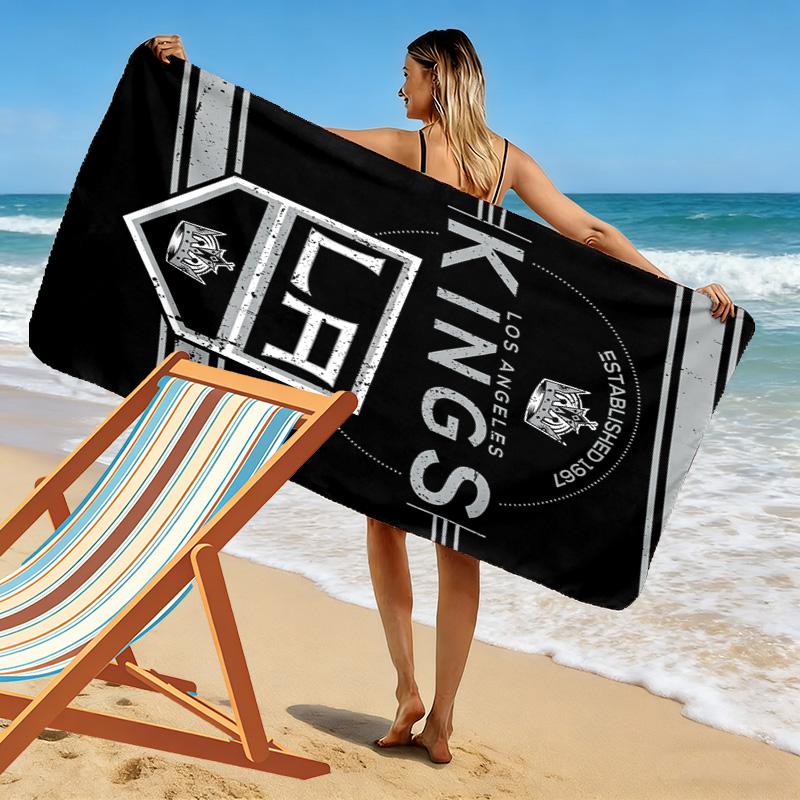 Los Angeles Kings Druck Strandtuch, Großes Weiches Schnelltrocknendes Handtuch für Strand Camping Schwimmen