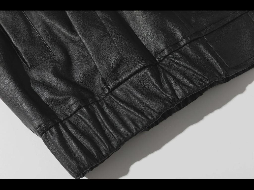 Urban Fanpin 2024 Autumn Men's High-End Retro Leather Motorcycle Jacket