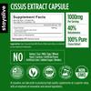 STAY ALIVE Cissus Quadrangularis Nahrungsergänzungsmittel 1000mg, 120 Kapseln, Reines Extraktpulver mit 40% Ketosteronen, GVO-frei und Glutenfrei Cissus-Extrakt
