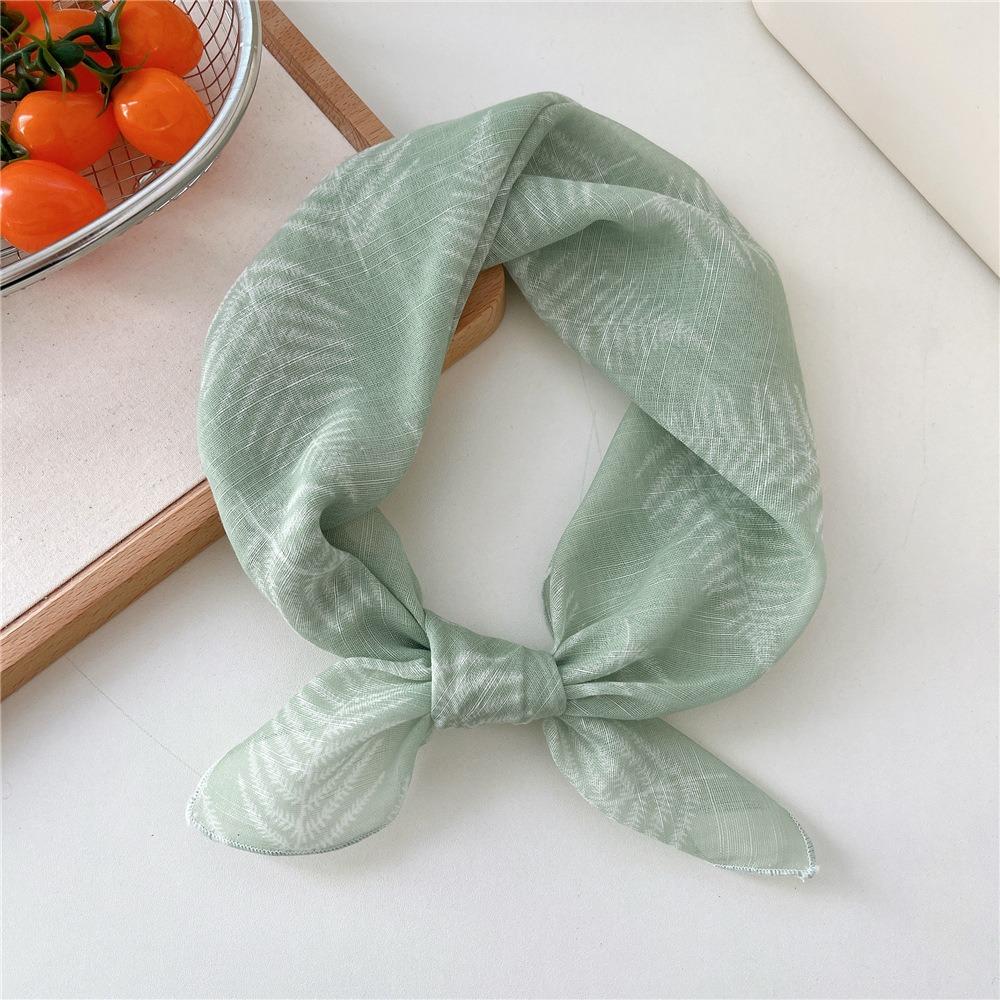 Flower Pattern Hair Scarf Square Head Handkerchief Trendy Neckerchief  Spring Summer Fall
