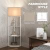 Three-Shelf Corner Floor Lamp - White
