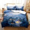 Cool Fantasy City Bedding Set Single Twin Full Queen King Size Bed Set Aldult Kid Bedroom Duvetcover Sets Anime Bed letti