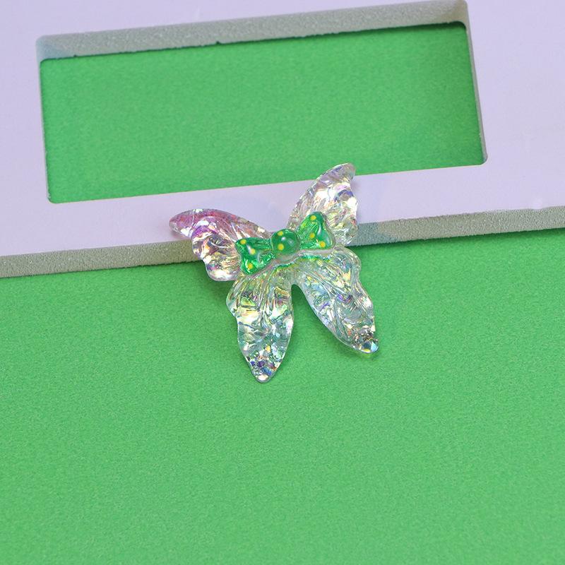 Colorful Transparent Bow Tie Butterfly DIY Accessories: Phone Cases, Shoe Buckles, Shoe Flowers, Hairpins, Clothing Decorations, Handmade Patches.