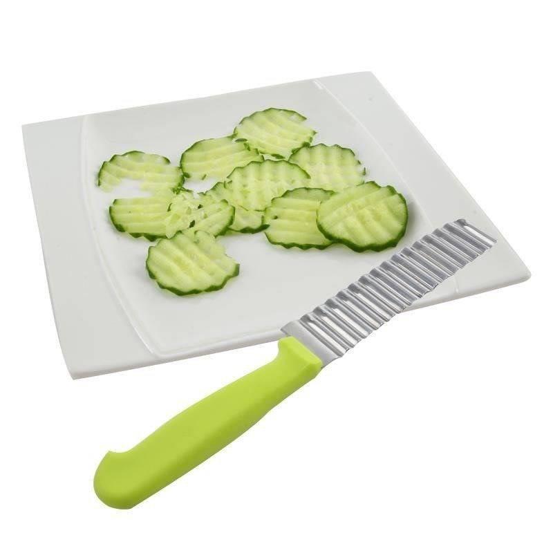 Serrated steel French fries knife 23 cm