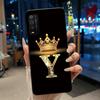 Case For TCL 205 4187D Bumper Black Silicone Shockproof Soft Casing Lucky Exclusive Initial Letter Luxury Crown Pattern Cover