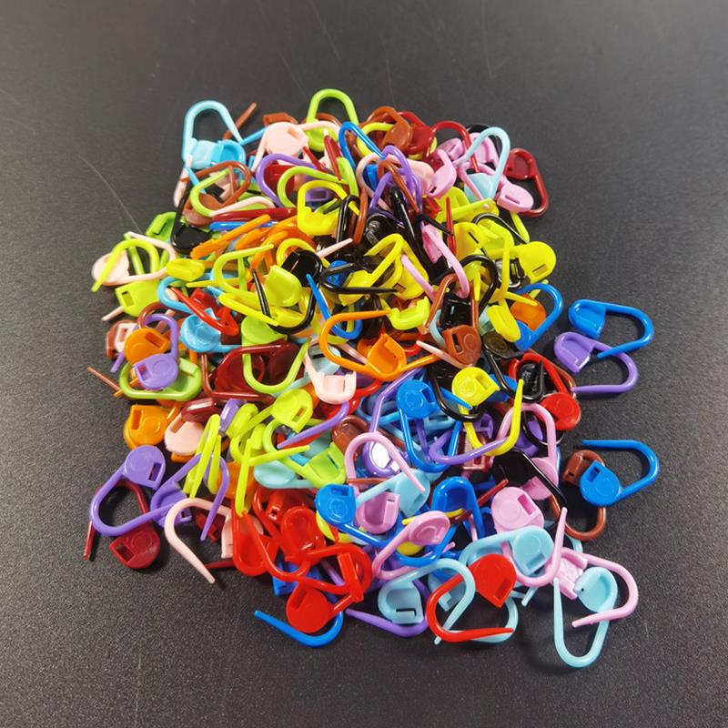 100-1000Pcs Mix Color Plastic Resin Small Clip Locking Stitch Markers Crochet Latch Knitting Tools Needle Clip Hook Sewing Tool