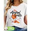 Fruit Tea Pattern Printed Casual Round Neck Short Sleeve T-shirt Summer New Women's Wear