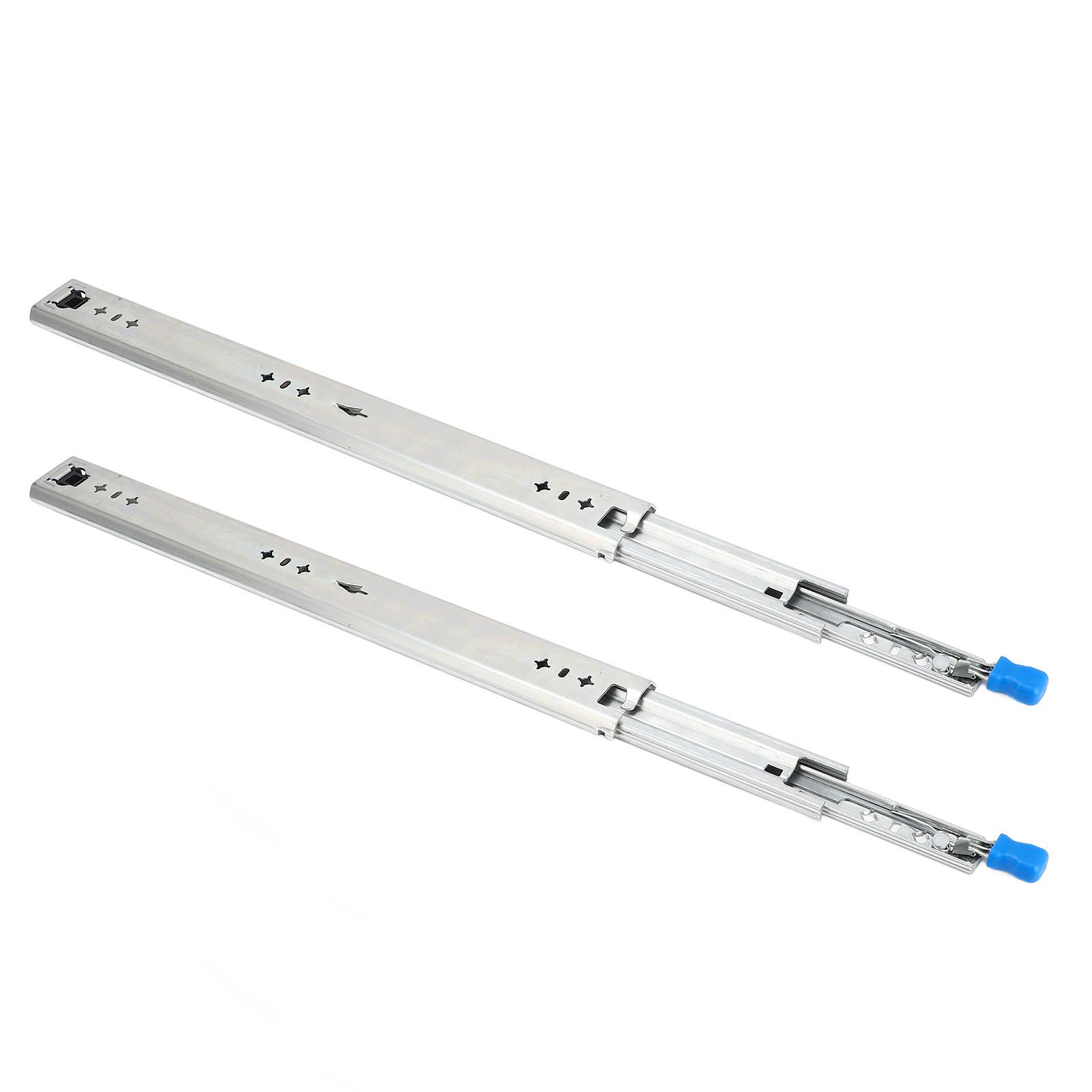 

1 пара 30-дюймовых запирающихся направляющих для ящиков из холоднокатаной стали, 120 кг, подшипник, ширина 53 мм, 3 секции, прочные