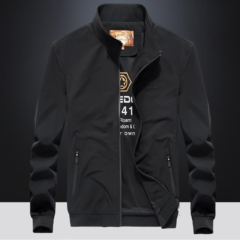 Autumn Fit Sports Ordinary Zipper Daily Youth Zipper Digging Bag Hoodless Jacket